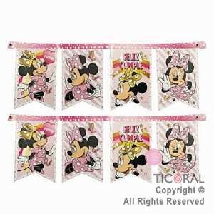 MINNIE BANDERIN FELIZ CUMPLE
